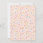 ピンクバイシクルバルーン&ハートガール誕生日 招待状 (裏面)