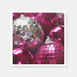 ピンクバウブル紙ナプキン スタンダードカクテルナプキン