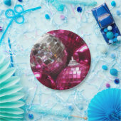 ピンクバウブル紙プレート ペーパープレート (パーティー)