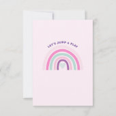 ピンクバウンスハウスキャッスル誕生日 サンキューカード (裏面)