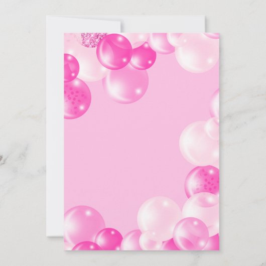 ピンクバウンスハウスパーティー 招待状 (裏面)