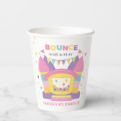 ピンクバウンスハウス誕生日 紙コップ (裏面)