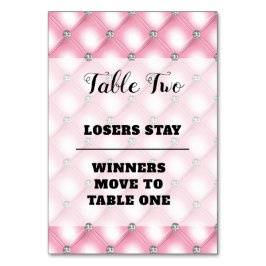 ピンクバエレガントンコ番号2枚テーブルカード テーブルナンバー