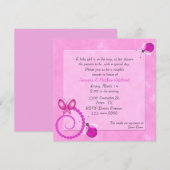 ピンクバグズカップルズベビーシャワー招待状 招待状 (正面/裏面)