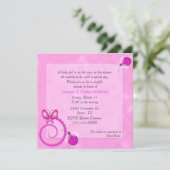 ピンクバグズカップルズベビーシャワー招待状 招待状 (スタンド正面)