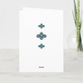 ピンクバグズフラワーパターンガールフォト誕生日 カード (裏面)