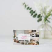 ピンクバケーションレンタルゲストハウスQRコード 名刺 (スタンド正面)