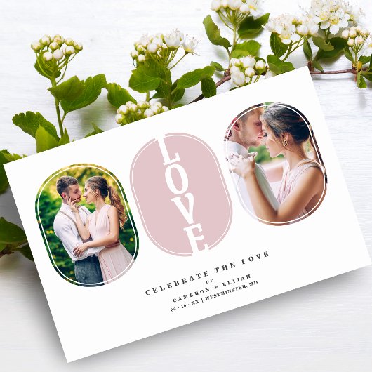 ピンクバジェットラブ結婚引用文の2枚コラージュ