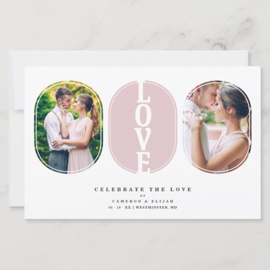 ピンクバジェットラブ結婚引用文の2枚コラージュ (正面)