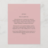 ピンクバジモダンエレガントクラシックュア結婚ド チラシ (裏面)