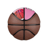 ピンクバスケットボールガール選手の名前チーム番号 ミニバスケットボール (右)
