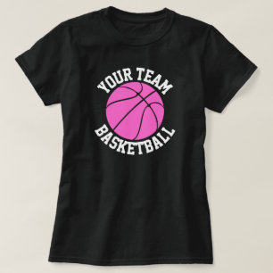 ピンクバスケットボールチーム、プレーヤー、ジャージーナンバーティーズ Tシャツ
