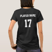 ピンクバスケットボールチーム、選手およびジャージーのナンバーティー Tシャツ (裏面)