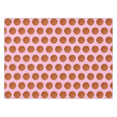 ピンクバスケットボール子供の誕生日パーティー テーブルクロス (正面(横))