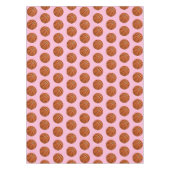 ピンクバスケットボール子供の誕生日パーティー テーブルクロス (正面)