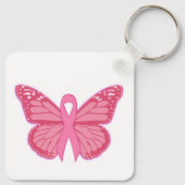 ピンクバタフライで キーホルダー (裏面)