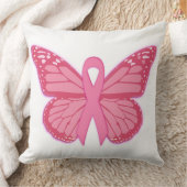ピンクバタフライで クッション (ブランケット)
