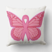 ピンクバタフライで クッション (裏面)