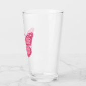 ピンクバタフライで タンブラーグラス (左)