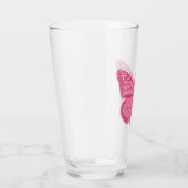 ピンクバタフライで タンブラーグラス (右)