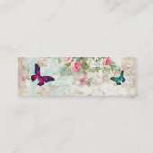 ピンクバタフライとシャビーヴィンテージバラサイト スキニー名刺 (裏面)