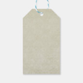 ピンクバタフライとシャビーヴィンテージ結婚バラ ギフトタグ (裏面)