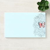 ピンクバタフライとバラアート – ポストイット (オフィス)