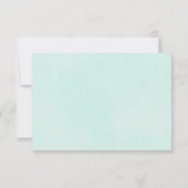 ピンクバタフライとヴィンテージバラウェディングRSVP 出欠カード (裏面)