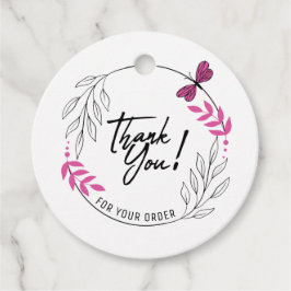 ピンクバタフライのご注文ありがとうございます フェイバータグ