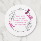 ピンクバタフライのご注文ありがとうございます フェイバータグ (裏面)