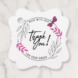 ピンクバタフライのご注文ありがとうございます フェイバータグ