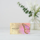 ピンクバタフライのロゴ 名刺 (スタンド正面)