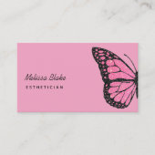 ピンクバタフライのロゴ 名刺 (正面)
