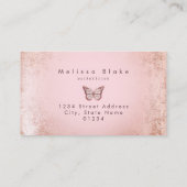 ピンクバタフライのロゴ 名刺 (裏面)