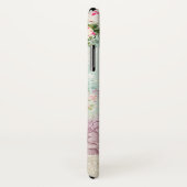 ピンクバタフライアンドシャビーヴィンテージバラカスタム Case-Mate iPhoneケース (裏面/右)