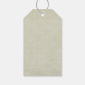 ピンクバタフライアンドシャビーヴィンテージバラ誕生日 ギフトタグ (裏面)