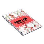 ピンクバタフライガーデニア ノートブック (右側)