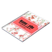 ピンクバタフライガーデニア ノートブック (左側)