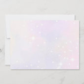 ピンクバタフライキスガールズバースデーパーティー写真 招待状 (裏面)