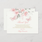 ピンクバタフライキンセアニラ サンキューカード (正面/裏面)