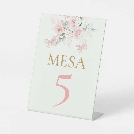 ピンクバタフライキンセアニラ 台座サイン (正面)