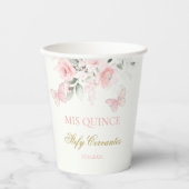 ピンクバタフライキンセアニラ 紙コップ (正面)