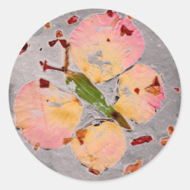 ピンクバタフライグレー丸シール、エンベロープシーラー ラウンドシール