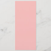 ピンクバタフライテーマの誕生日パーティフラットメニュー メニュー (裏面)