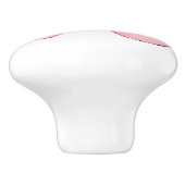 ピンクバタフライドロワーまたはドアノブ セラミックノブ (側面)