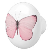 ピンクバタフライドロワーまたはドアノブ セラミックノブ (右)