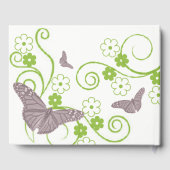 ピンクバタフライフローラウェディングデイゲストブック ゲストブック (裏面)