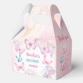 ピンクバタフライフローラサマーガール誕生日中 フェイバーボックス (裏面)