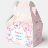 ピンクバタフライフローラサマーガール誕生日大 フェイバーボックス (裏面)