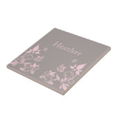 ピンクバタフライフローラタイル タイル (側面)